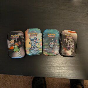Pokemon TCG - 4 Mini Tins w/ 240 Pokemon Cards (120 holo/120 non holo)